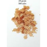 Mbb E-Ticaret Oya Abiye Bileklik Kolye Pleksi Metalik Plastik Pul Altın Renk 24 Gram 300 Adet - Bnc539