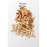 Mbb E-Ticaret Oya Abiye Bileklik Kolye Pleksi Metalik Plastik Pul Altın Renk 24 Gram 300 Adet - Bnc552
