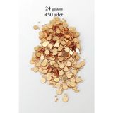 Mbb E-Ticaret Oya Abiye Bileklik Kolye Pleksi Metalik Plastik Pul Altın Renk 24 Gram 450 Adet - Bnc557