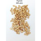Mbb E-Ticaret Oya Abiye Bileklik Kolye Pleksi Metalik Plastik Pul Altın Renk 8 Gram 100 Adet - Bnc476