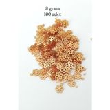 Mbb E-Ticaret Oya Abiye Bileklik Kolye Pleksi Metalik Plastik Pul Altın Renk 8 Gram 100 Adet - Bnc479