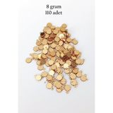 Mbb E-Ticaret Oya Abiye Bileklik Kolye Pleksi Metalik Plastik Pul Altın Renk 8 Gram 110 Adet - Bnc474