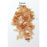 Mbb E-Ticaret Oya Abiye Bileklik Kolye Pleksi Metalik Plastik Pul Altın Renk 8 Gram 130 Adet - Bnc487