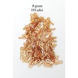 Mbb E-Ticaret Oya Abiye Bileklik Kolye Pleksi Metalik Plastik Pul Altın Renk 8 Gram 155 Adet - Bnc482