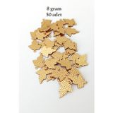 Mbb E-Ticaret Oya Abiye Bileklik Kolye Pleksi Metalik Plastik Pul Altın Renk 8 Gram 50 Adet - Bnc489