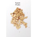 Mbb E-Ticaret Oya Abiye Bileklik Kolye Pleksi Metalik Plastik Pul Altın Renk 8 Gram 75 Adet - Bnc493