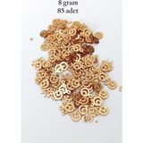 Mbb E-Ticaret Oya Abiye Bileklik Kolye Pleksi Metalik Plastik Pul Altın Renk 8 Gram 85 Adet - Bnc483
