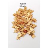 Mbb E-Ticaret Oya Abiye Bileklik Kolye Pleksi Metalik Plastik Pul Altın Renk 8 Gram 90 Adet - Bnc495