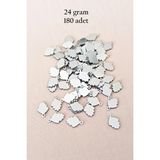 Mbb E-Ticaret Oya Abiye Bileklik Kolye Pleksi Metalik Plastik Pul Gümüş Renk 24 Gram 180 Adet - Bnc564