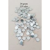 Mbb E-Ticaret Oya Abiye Bileklik Kolye Pleksi Metalik Plastik Pul Gümüş Renk 24 Gram 225 Adet - Bnc580