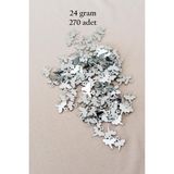 Mbb E-Ticaret Oya Abiye Bileklik Kolye Pleksi Metalik Plastik Pul Gümüş Renk 24 Gram 270 Adet - Bnc563