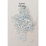 Mbb E-Ticaret Oya Abiye Bileklik Kolye Pleksi Metalik Plastik Pul Gümüş Renk 8 Gram 100 Adet - Bnc511