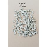 Mbb E-Ticaret Oya Abiye Bileklik Kolye Pleksi Metalik Plastik Pul Gümüş Renk 8 Gram 155 Adet - Bnc509