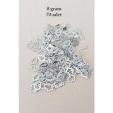 Mbb E-Ticaret Oya Abiye Bileklik Kolye Pleksi Metalik Plastik Pul Gümüş Renk 8 Gram 70 Adet - Bnc513