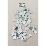 Mbb E-Ticaret Oya Abiye Bileklik Kolye Pleksi Metalik Plastik Pul Gümüş Renk 8 Gram 85 Adet - Bnc523