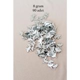 Mbb E-Ticaret Oya Abiye Bileklik Kolye Pleksi Metalik Plastik Pul Gümüş Renk 8 Gram 90 Adet - Bnc503