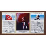 Mbb E-Ticaret Panda Milli Levha 3'lü 45X90 Ahşap Çerçeve PAN424