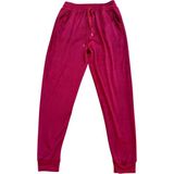 Mbb E-Ticaret Parlak Kadife Cepli Pantolon Eşofman Pijama Altı Unisex Lastikli Paça Bordo - 2XL - Çok Renkli