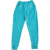Mbb E-Ticaret Parlak Kadife Cepli Pantolon Eşofman Pijama Altı Unisex Lastikli Paça Yeşil - Çok Renkli