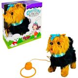 Mbb E-Ticaret PFT-B267 Peluş Tasmalı Yürüyen Köpek Mavi -Vrd