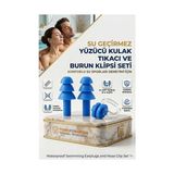 Mbb E-Ticaret Profesyonel Havuz ve Yüzücü Seti: 2'li Su Geçirmez Silikon Kulak Tıkacı ve Burun Klipsi 723169