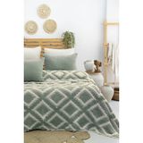 Mbb E-Ticaret Şaheser Home Collection Müslin Yatak Örtüsü Seti Çift Kişilik Sonia Yeşil - Renkli - 100 x 100 cm