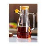 Mbb E-Ticaret Salkım 900 ml Bambu Kapaklı Cam Yağdanlık ROYALEKS-CLKN-1800