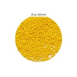 Mbb E-Ticaret Sarı Renk 4 mm Yaklaşık 220 adet/20 gram Cam Boncuk Oya Yazma Bileklik ve Kolye
