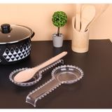 Mbb E-Ticaret Şeffaf Plastik Boncuklu Kelepçe Kaşık Çırpıcı Altlığı 28 cm Royaleks