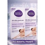 Mbb E-Ticaret Sesu Soft Sir Ağda Bantları 32 Adet Vegan Formula Tüm Vücut ve Yüz Için Soğuk Ağda Bandı 2'li Paket