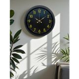 Mbb E-Ticaret Siyah Standart 40 Cm Metal Dekoratif Duvar Saati