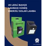 Mbb E-Ticaret Solar Enerjili 20 LED Duvar Lambası | Hareket Sensörlü, Su Geçirmez, Kablo Gerektirmez