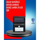 Mbb E-Ticaret Solar Enerjiyle Çalışan IP65 Su Geçirmez 20 LED Duvar Lambası