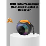 Mbb E-Ticaret Taşınabilir Bluetooth Hoparlör – Rgb Işıklı, Güçlü Bas ve 8 Saat Pil Ömrü