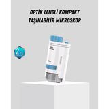 Mbb E-Ticaret Taşınabilir Mini Mikroskop LED Işıklı 80X–200X Büyütmeli ve Odak Ayarlı