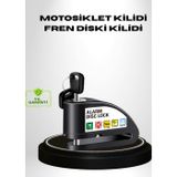 Mbb E-Ticaret Titreşim Sensörlü Alarmlı Motosiklet Disk Kilidi 14mm Çelik Çift Kilitleme