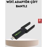 Mbb E-Ticaret Ultratekno Dual Band WiFi Adaptör–1200 Mbps, USB 3.0, Çift Anten, Geniş Kapsama Alanı, Yüksek Hız