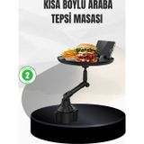 Mbb E-Ticaret Universal Araç İçi Bardaklık Tepsisi 9 İnç Yemek Alanı ve Telefon Standlı