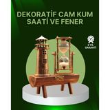 Mbb E-Ticaret Vintage Kum Saati + Deniz Feneri Modeli – Ahşap Gövdeli Masa Üstü Dekor
