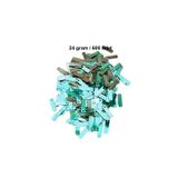 Mbb E-Ticaret Yeşil 15 x 5 mm Dantel Oya Yazma Halhal Abiye Lazer Kesim Pul 600 adet / 24 gram