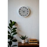 Mbb E-Ticaret Zentime 40 Cm Metal Beyaz Modern Duvar Saati