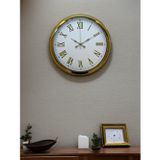 Mbb E-Ticaret Zentime Royal White Gold 40 Cm Metal Duvar Saati