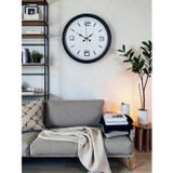 Mbb E-Ticaret Zentime Sade & Şık Siyah 40 cm Metal Dekoratif Duvar Saati