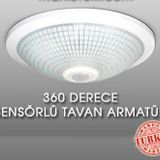 MBelektronik 360 Derece Hareket Sensörlü Çift Duylu Tavan Armatürü