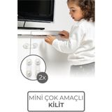 Mbf Plastik 2'li Mini Kilit Bebek Çekmece Kilit Çocuk Kilidi Bebek Çocuk Güvenliği