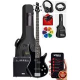 MBG-400BK-20AMP 4 Telli Bas Gitar ve 20W Amfi Gigbag Kulaklık Full Set