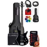 MBG-410BK-20AMP 4 Telli Bas Gitar ve 20W Amfi Gigbag Kulaklık Set - Genel - Çok Renkli