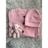 Mbk Garden 3-6-9 Aylık Şapka Aksesuarlı Oyuncak Ayıcık Detaylı Bebek Tulumu - 6 - 9 Ay - Şeker Pembe