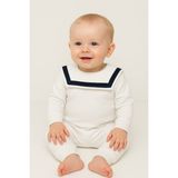 Mbk Garden Denizci Yaka Bebek Polar Tulum - Beyaz - 3 - 6 Ay