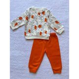 Mbk Garden Erkek Bebek Köpek Baskılı Sweatshirt Eşofman Altı 2'li Takım2 - Turuncu - 6 - 9 Ay